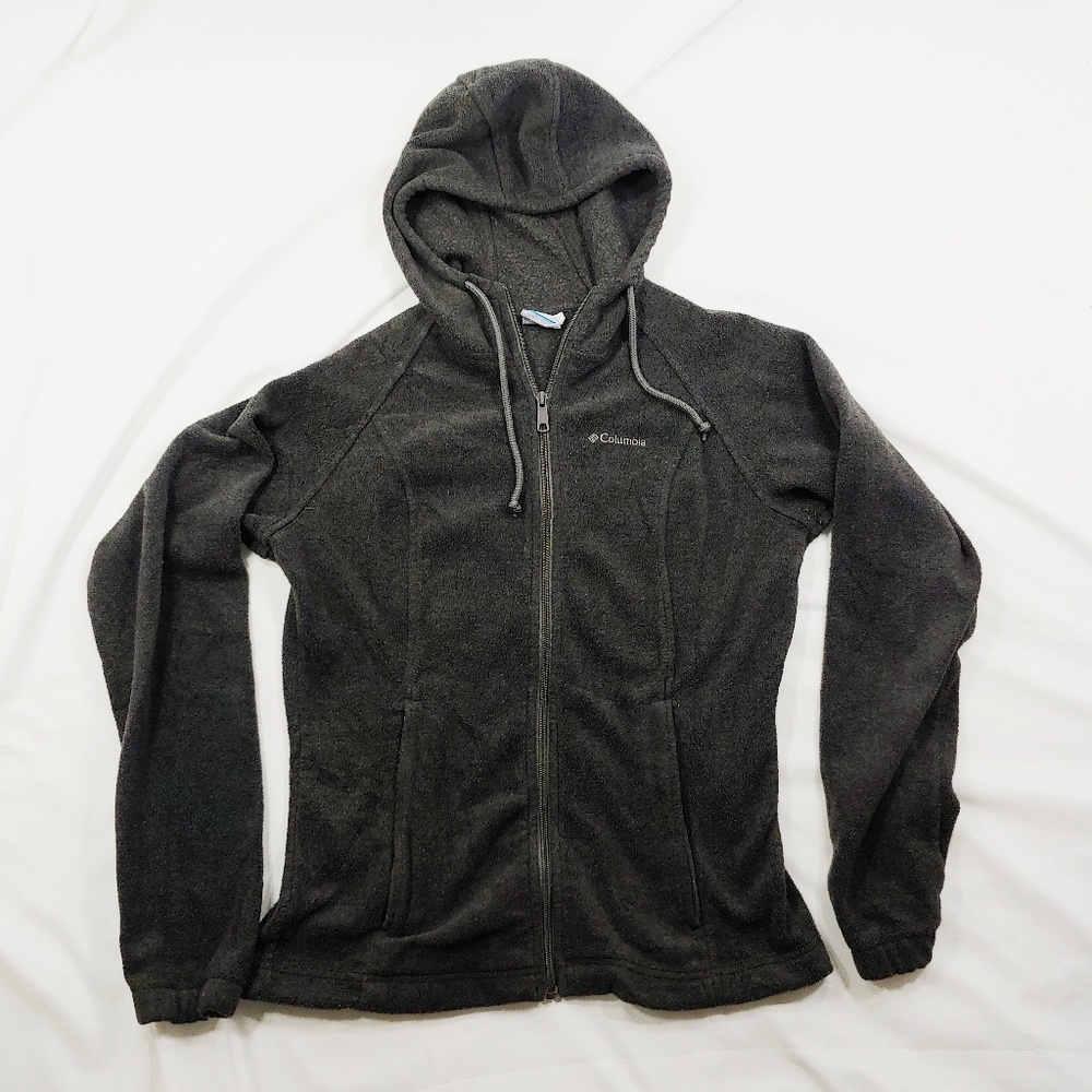 Columbia Full Zip Dark Grey Hoodie Medium